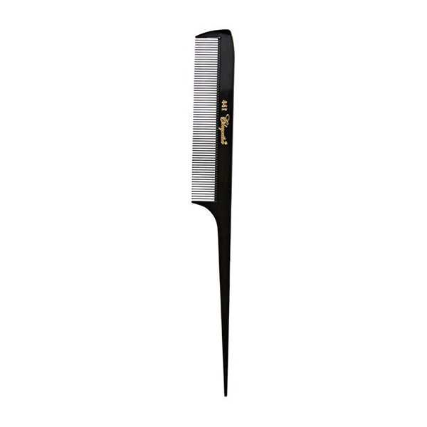 Krest Cleopatra Rattail Combs - Black #441 (12 Pack)