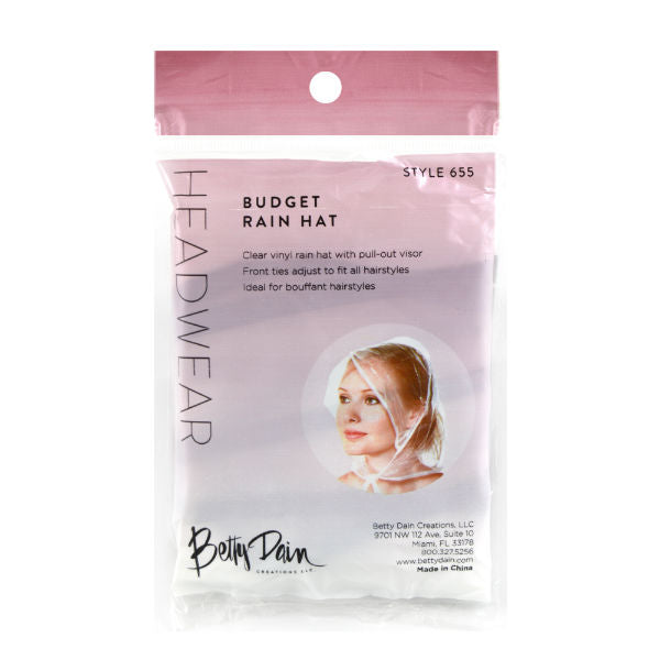 Betty Dain Clear Vinyl Rain Hat (Single)