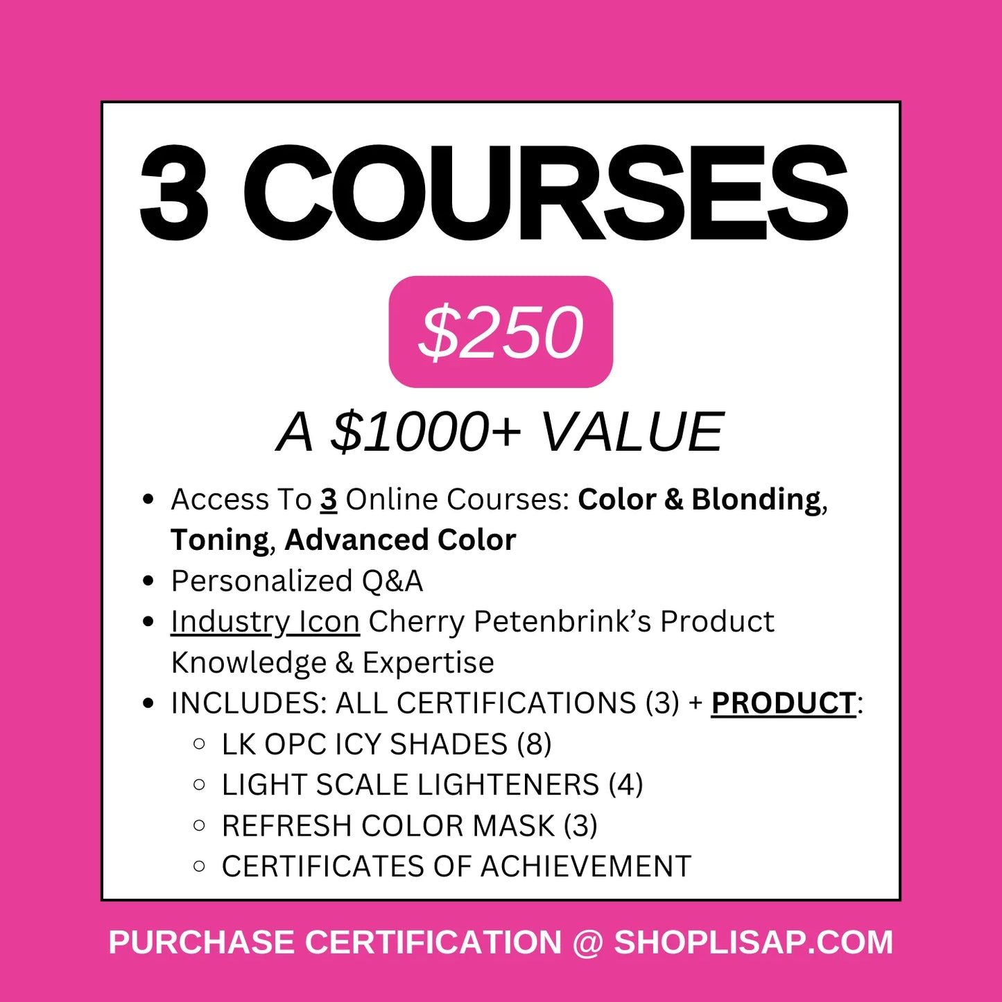 LISAP MILANO CERTIFICATION COURSES