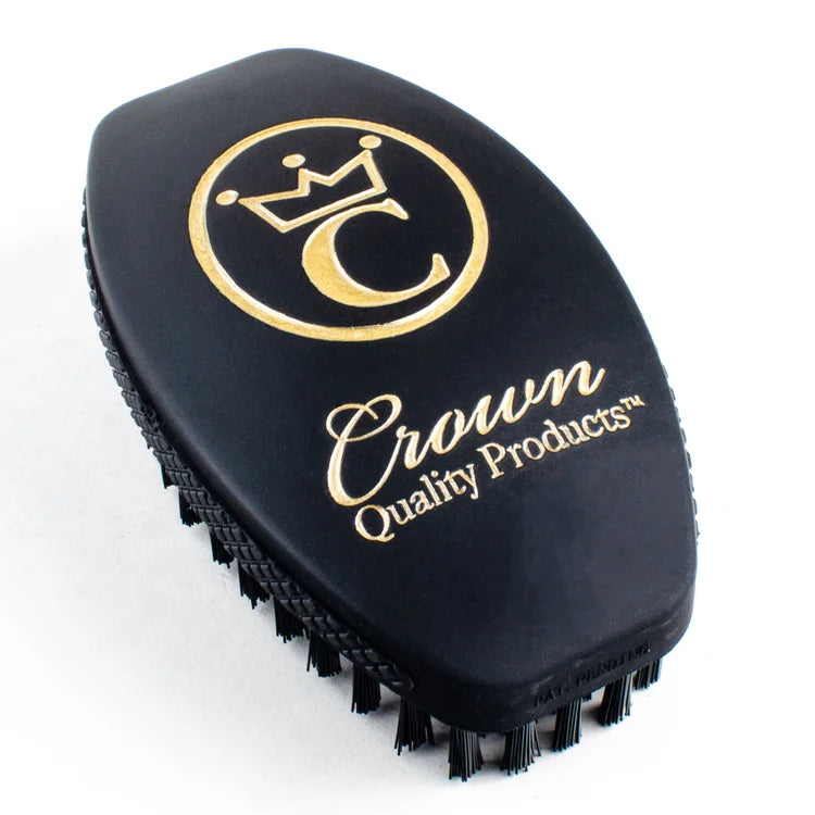 Crown Quality Brush 2.0 Caesar Hard Flex Bristle Matte Black