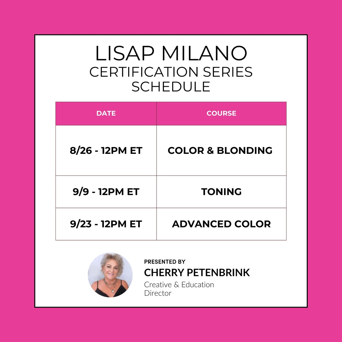 LISAP MILANO CERTIFICATION COURSES