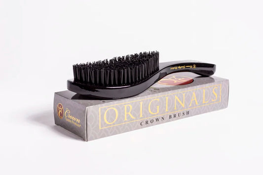 Crown Quality Brush Original Onyx Black Hard Flex Bristle Crown