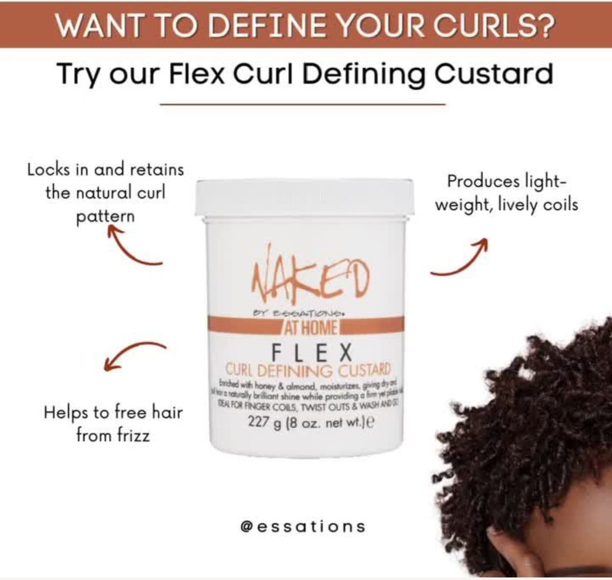 Naked Flex Curl Defining Custard 8oz