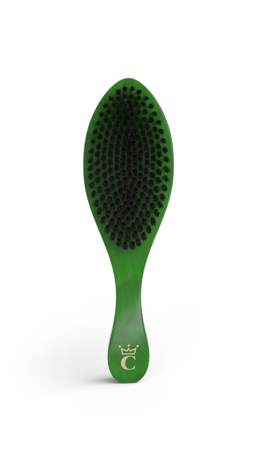 Crown Quality Brush Original Emerald Green Medium-Soft 100% Boar Bristle Crown