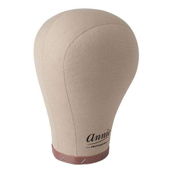 Annie Cork Canvas Block Mannequin Head Regular 22in, 1 Count Wig Display, Beige