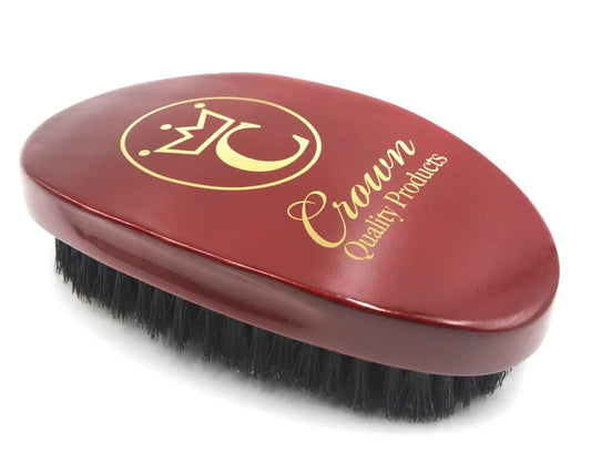 Crown Quality Mahogany Caesar Soft 100% Boar Bristle Original 360 Wave Brush
