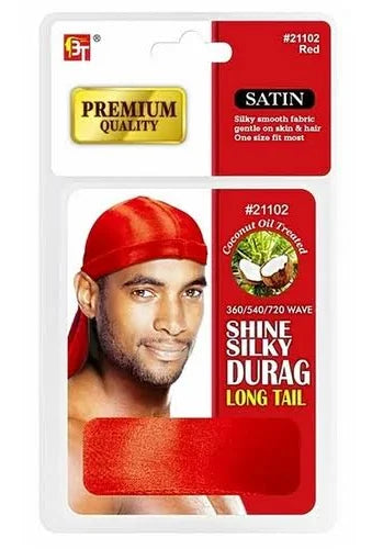 Beauty Town Premium Shine Silky Durag Long Tail Satin