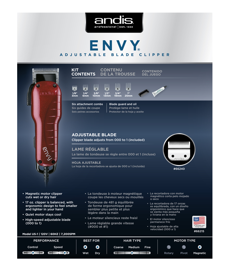Envy® Adjustable Blade Clipper