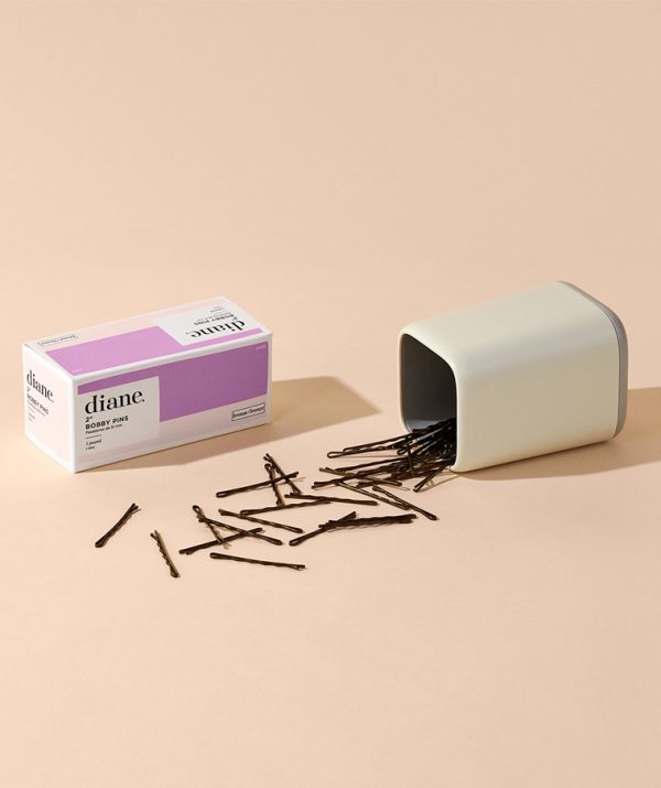 Diane #D454 Bob Pins 2" w/Rubber Tips Black