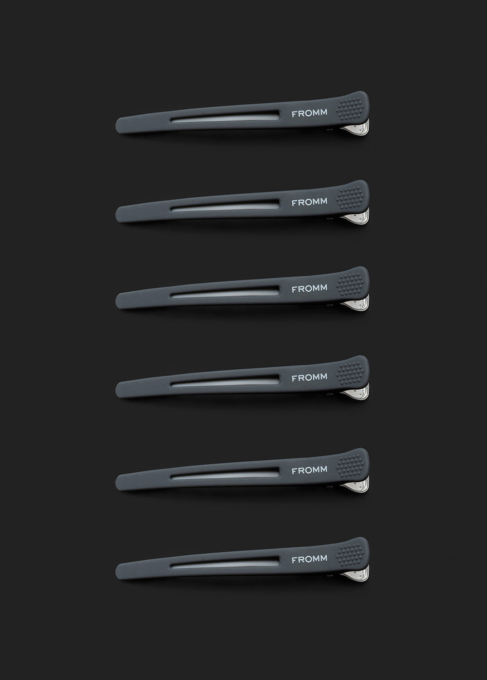 Fromm Rubberized Grip Hair Clips 4-pack