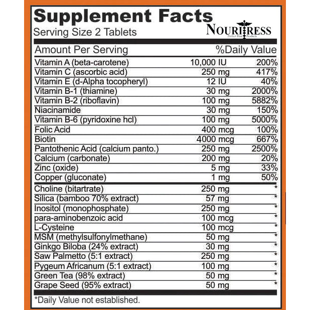Nouritress Perfect Hair Vitamins Plus+ FOR MEN