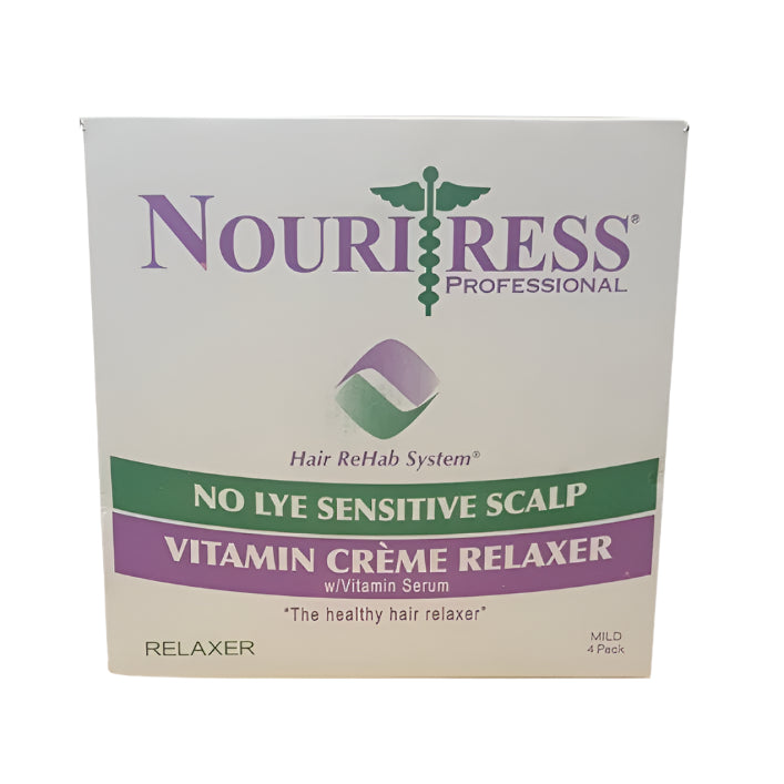 Nouritress Vitamin Crème Relaxer (No Lye Sensitive Scalp) 4 application Kit