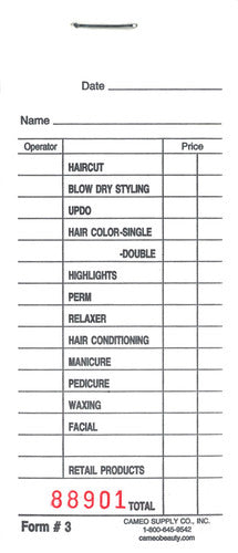 Cameo #3 Mini Deluxe Receipt Book 100pp White 2½" x 5½"