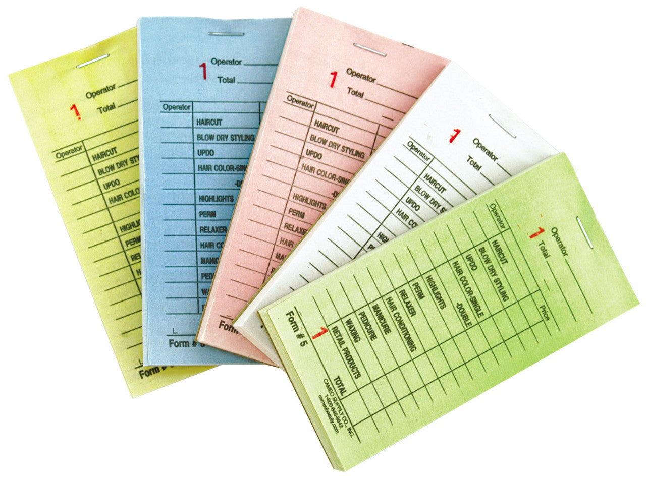 Cameo #5 Color Coordinator Receipt Book 100pp 2¾" x 4¾"