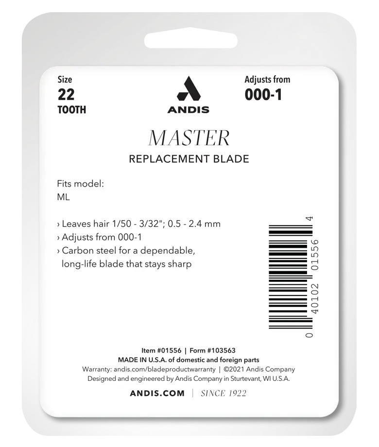 Andis Master®22 Teeth Replacement Blade, Size 000-1