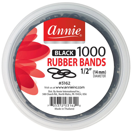 Annie Rubber Bands Black 1000c