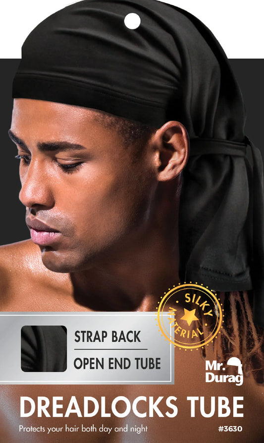 Annie Mr. Durag Dreadlocks Tube w/ Strapback Black