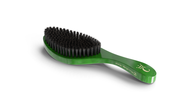 Crown Quality Brush Original Emerald Green Medium-Soft 100% Boar Bristle Crown