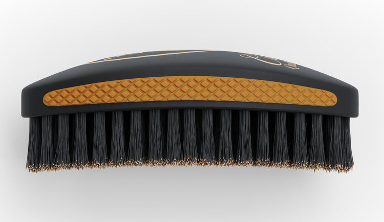 Crown Quality Brush 2.0 Caesar Bangin' Black Soft 100% Boar Bristle