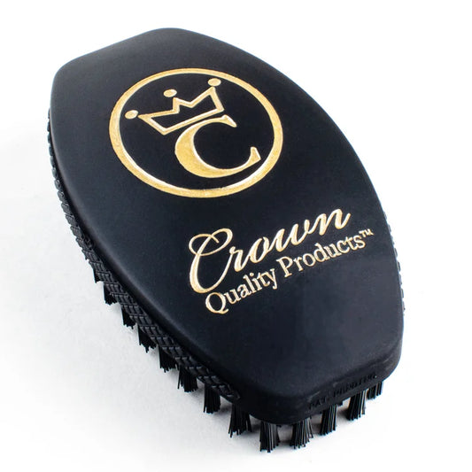 Crown Quality Brush 2.0 Caesar Hard Flex Bristle Matte Black
