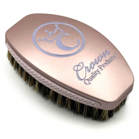 Crown Quality Brush 2.0 Caesar Champaign Rose Premium Medium-Soft 100% Boar Bristle