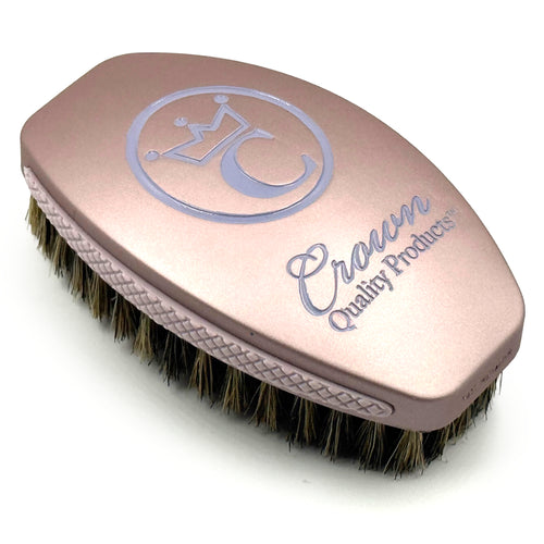 Crown Quality Brush 2.0 Caesar Champagne Rose Premium Medium-Soft 100% Boar Bristle
