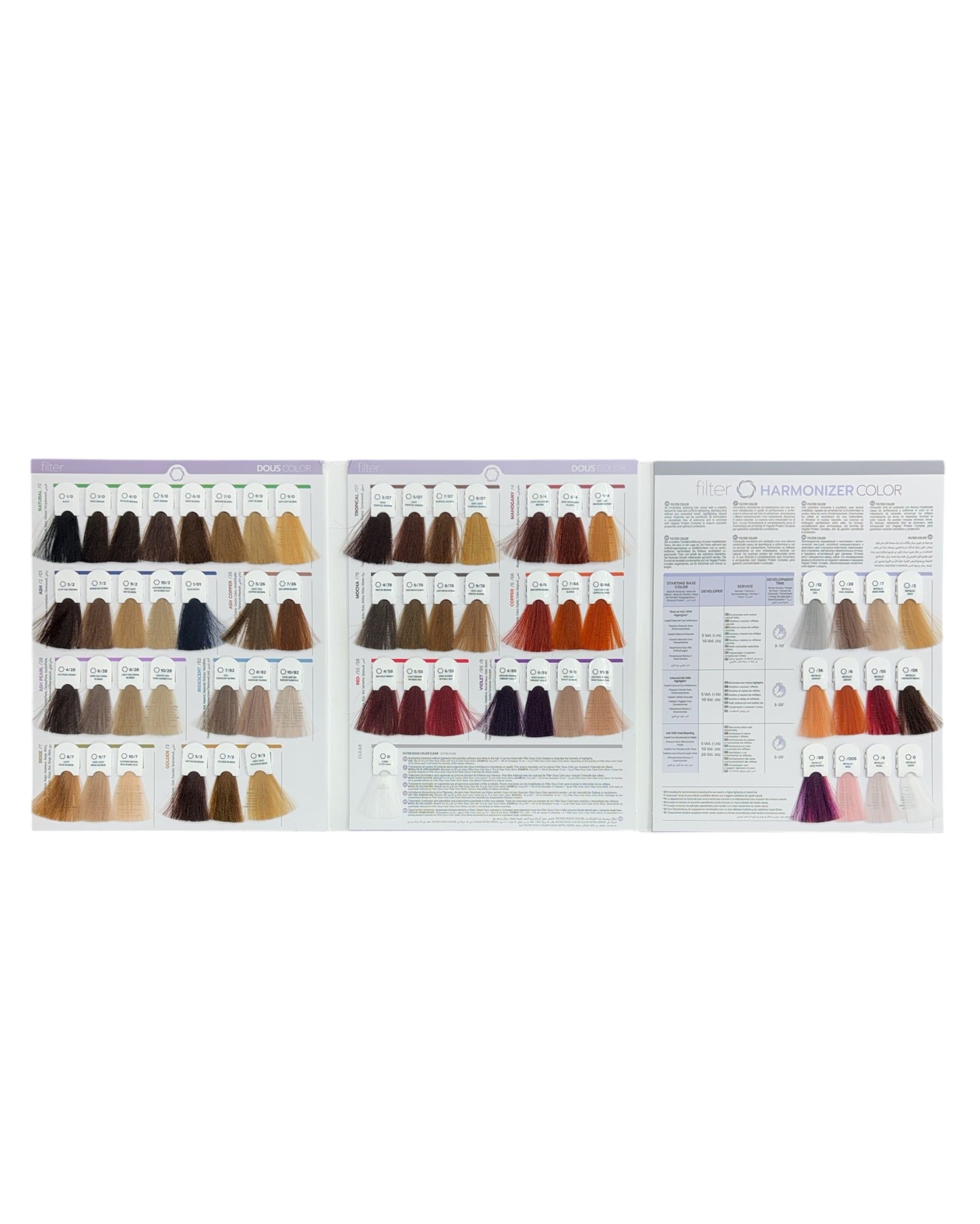 Lisap Filter Dous Color Color Swatch Chart