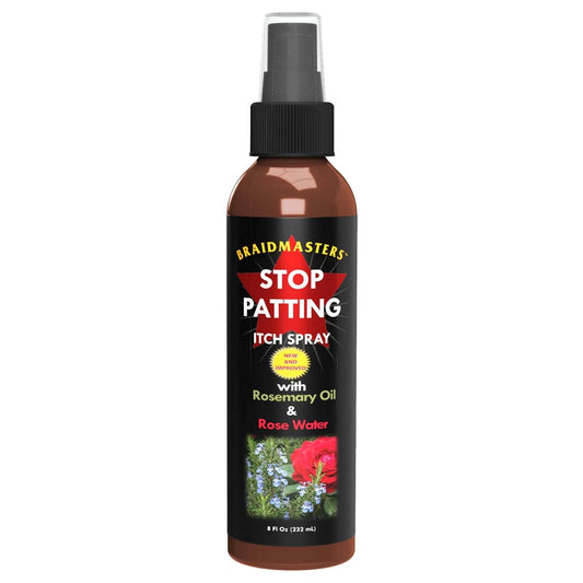 Braidmasters STOP PATTING | Itch Spray with Rosemary Oil & Rose Water 8oz