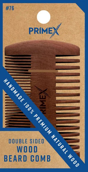 PrimeX Double Sided Wood Beard Comb