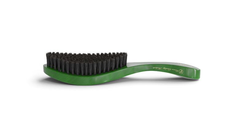 Crown Quality Brush Original Emerald Green Medium-Soft 100% Boar Bristle Crown