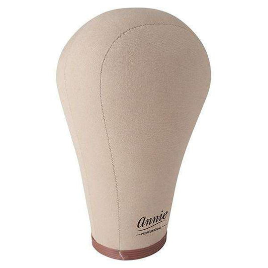 Annie Cork Canvas Block Mannequin Head Tall 22in, 1 Count Wig Display, Beige