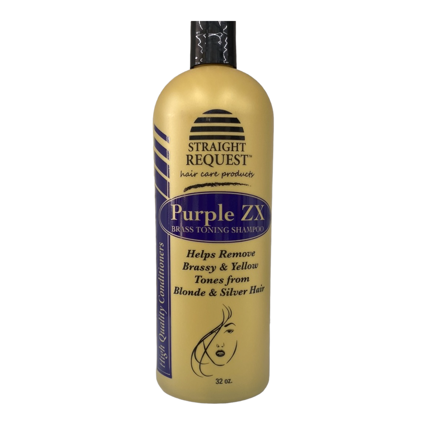 Straight Request Purple ZX Brass Toning Shampoo 32oz