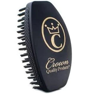 Crown Quality Brush 2.0 Caesar Matte Black Hard Flex Bristle