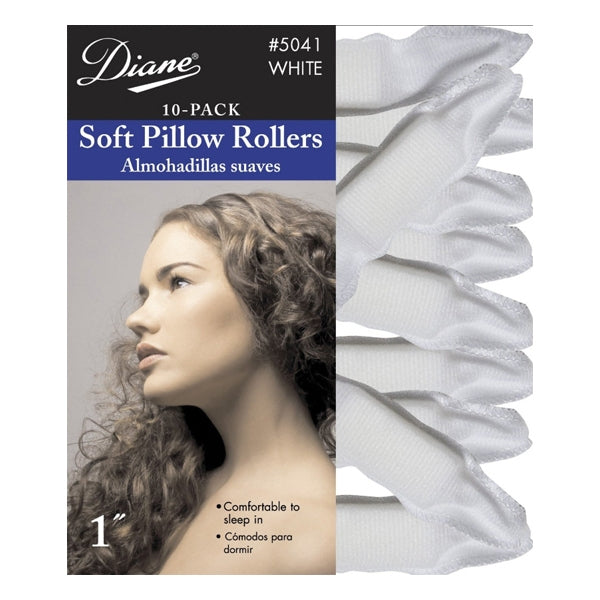 Diane Soft Pillow Rollers White 1" 10-pk