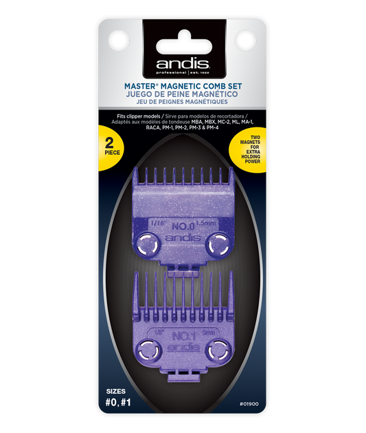Andis Master® Magnetic Comb Set Dual Pack #0 & #1 (2pcs)