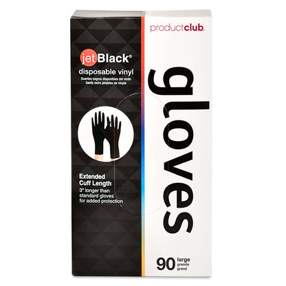Product Club JETBLACK® Disposable Vinyl Gloves 90c