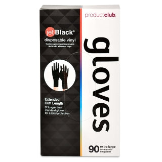 Product Club JETBLACK® Disposable Vinyl Gloves 90c