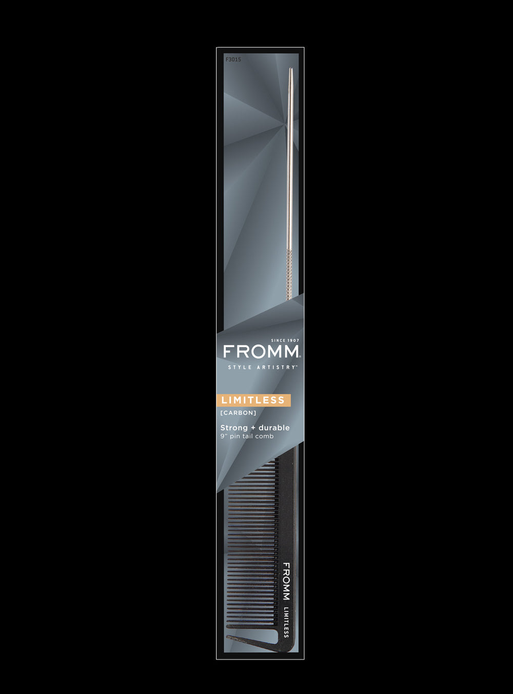 Fromm Limitless 9" Carbon Pin Tail Comb