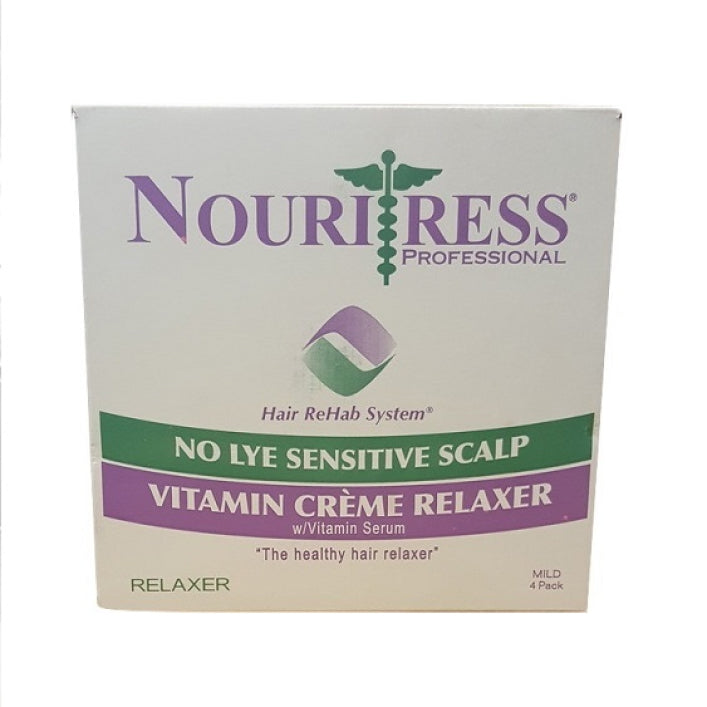 Nouritress Vitamin Crème Relaxer (No Lye Sensitive Scalp) 4 application Kit